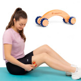Drewniany masażer całego ciała inSPORTline Kerung ∙ 4 rolki z wypustkami ∙ długość 16 cm ∙ drewno wiśniowe
