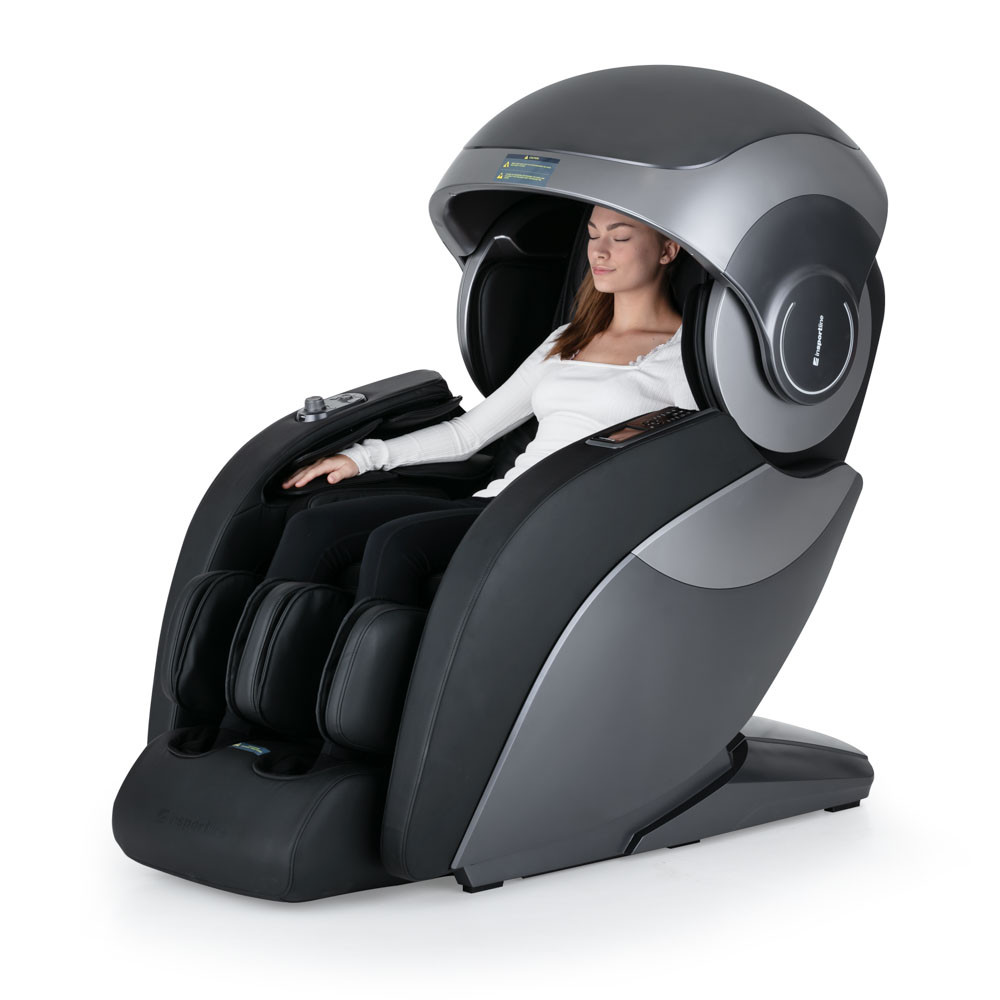 Fotel do masażu inSPORTline Cortela ∙ masaż 3D + masaż powietrzny ∙ funkcja Zero Space ∙ aromaterapia ∙ 74 poduszki powietrzne