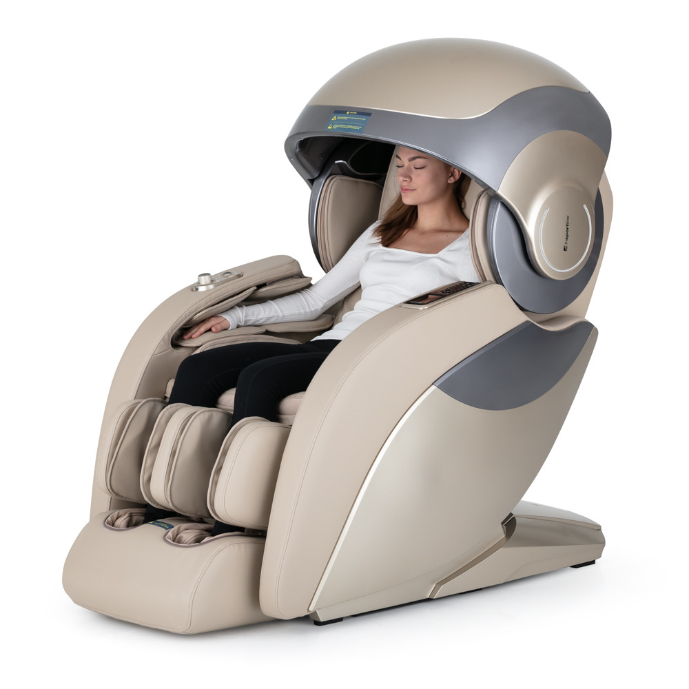 Fotel do masażu inSPORTline Cortela ∙ masaż 3D + masaż powietrzny ∙ funkcja Zero Space ∙ aromaterapia ∙ 74 poduszki powietrzne