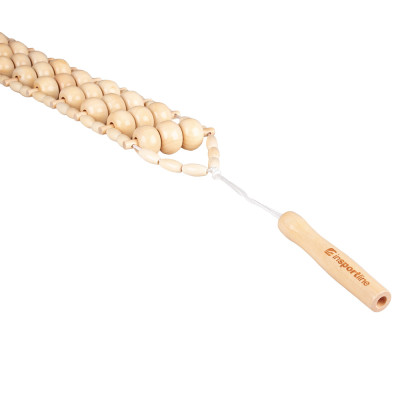 Drewniany wałek do masażu pleców inSPORTline Ellinos ∙ roller antycellulitowy ∙ terapia drewnem ∙ kark, uda, pośladki