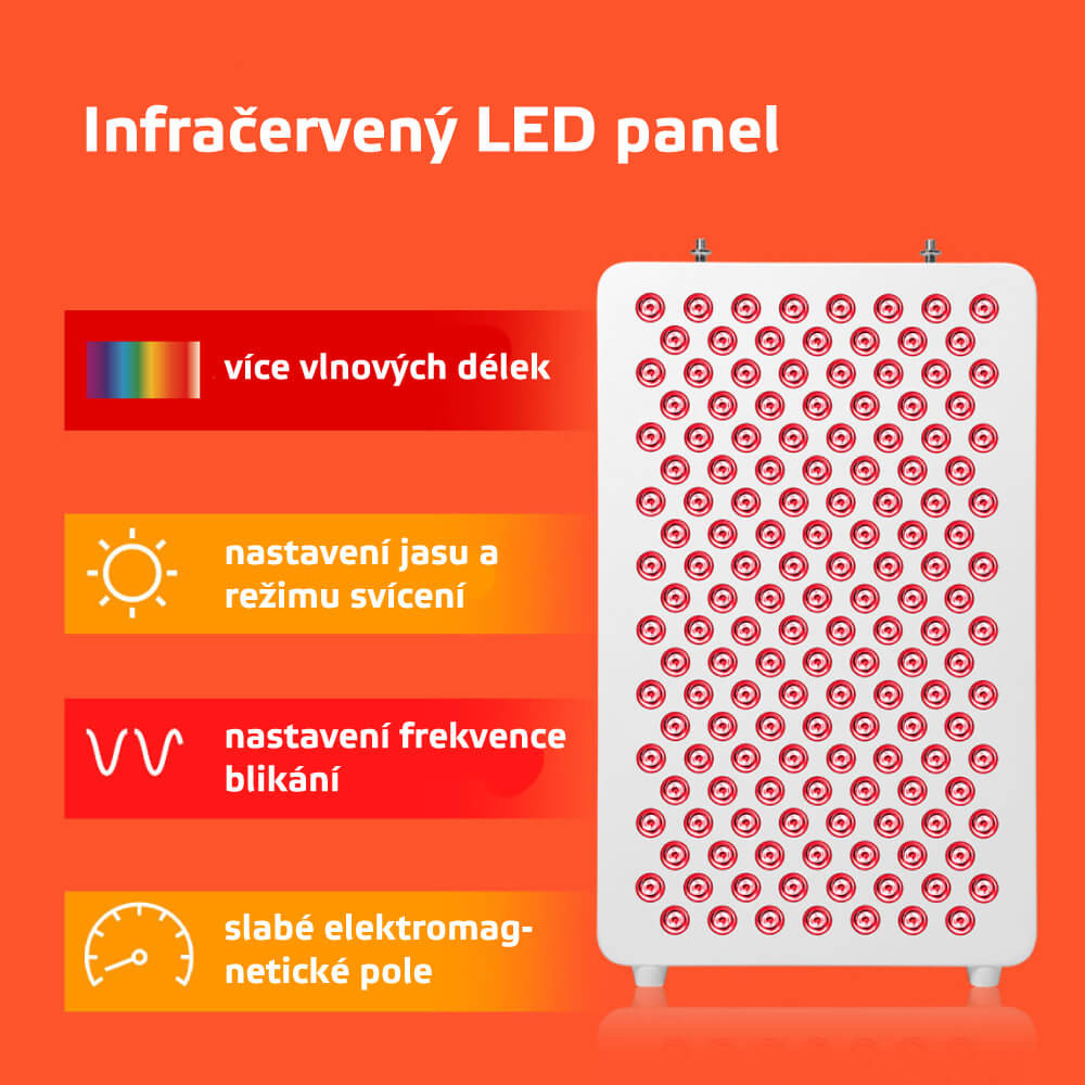 Panel LED do terapii światłem inSPORTline Katuni ∙ podczerwień RED + NIR ∙ 60 diod ∙ pilot + timer