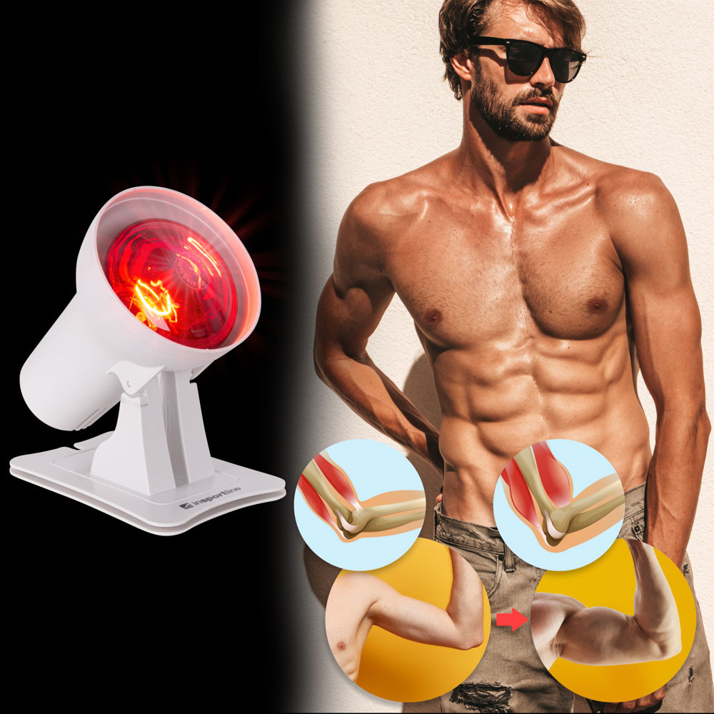 Lampa rozgrzewająca na podczerwień inSPORTline Xamila ∙ 150W ∙ Timer ∙ 4 poziomy regulacji