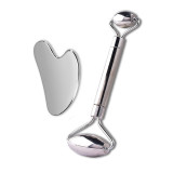 Zestaw do masażu twarzy inSPORTline Comesta Face Roller Gua Sha ∙ chłodzenie ∙ lifting ∙ rozluźnienie mięśni