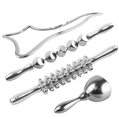 Zestaw metalowych narzędzi do masażu inSPORTline Janko Set ∙ chłodzenie ∙ Gua Sha ∙ drenaż ∙ regeneracja ciała