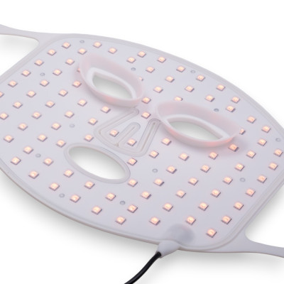 Maska LED do twarzy i szyi inSPORTline Santorina ∙ 100 diod ∙ 7 trybów kolorów ∙ ładowanie USB-C ∙ 3 poziomy intensywności