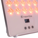 Panel LED na podczerwień terapeutyczny inSPORTline Veluni ∙ terapia czerwone/NIR ∙ bezprzewodowy ∙ timer 5-30 min ∙ stojak regul