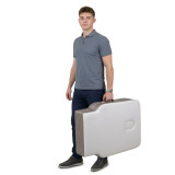 Stół do masażu inSPORTline Kiyora ∙ 2-częściowy ∙ nośność 250 kg ∙ waga 16 kg ∙ rama aluminiowa ∙ miękka pianka