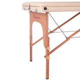 Stół do masażu inSPORTline Japane ∙ składany drewniany ∙ regulacja wysokości 60–85 cm ∙ nośność 250 kg
