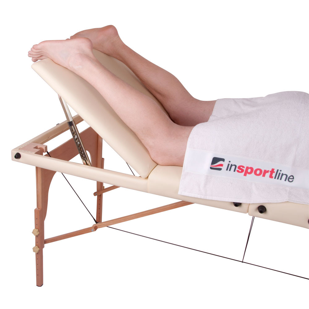 Stół do masażu inSPORTline Japane ∙ składany drewniany ∙ regulacja wysokości 60–85 cm ∙ nośność 250 kg