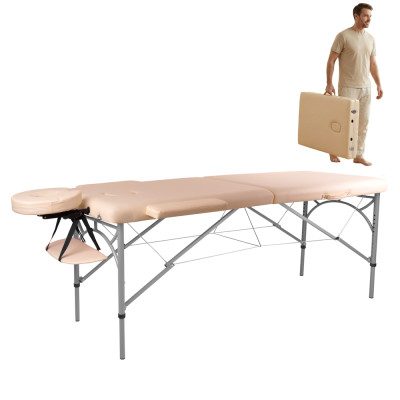 Profesjonalny stół do masażu inSPORTline Tamati ∙ konstrukcja aluminiowa ∙ nośność 250 kg ∙ składany i mobilny