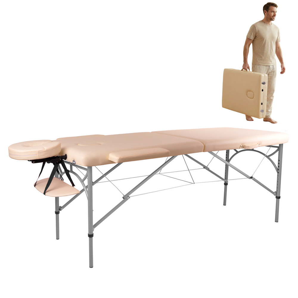 Profesjonalny stół do masażu inSPORTline Tamati ∙ konstrukcja aluminiowa ∙ nośność 250 kg ∙ składany i mobilny