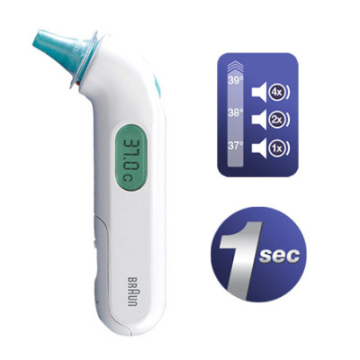 BRAUN IRT3030 THERMOSCAN® 3 Termometr elektroniczny do ucha dla dzieci i noworodków