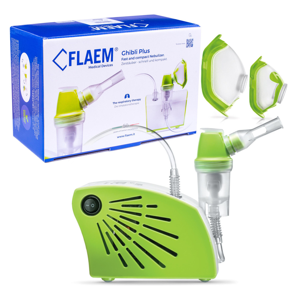 FLAEM GHIBLI PLUS Inhalator pneumatyczno-tłokowy certyfikowany do użytku domowego